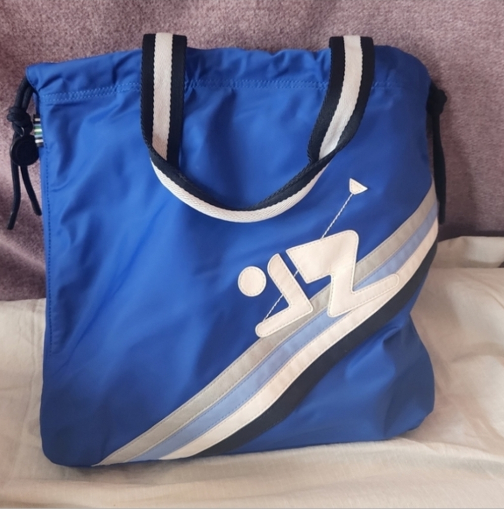 Tory Burch Sport blue ski tote winter sports Skiing snow bag